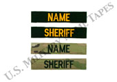 Law Enforcement Name and Service Tapes w/Hook Fastener