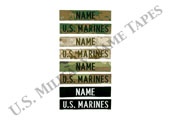 U.S. Marines Name and Service Tapes w/Hook Fastener